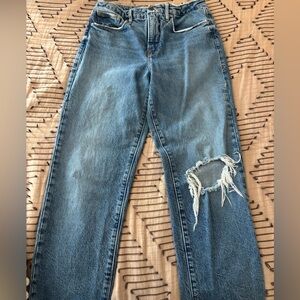 Good American Blue Straight Leg Jeans